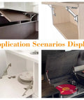 Two Pack Heavy Duty Crate Soft Close Hinges With Lid Support for wooden crates and cabinets in installation scenarios.