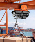 Beefy Electric Hoist Trolley Kit, 1100 Lb Capacity lifting box, adjustable beam 2.68-4.33 in, dual wheel, industrial use