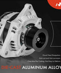 Alternator For Ford Super Duty F Series 2011-2016 6.7L V8 12V 150A With 8 Groove Pulley Clockwise Replacement side view