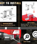 YATOINTO red wireless electric hoist with metal mounting bracket and remote control, 440 lb capacity.