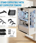 Built Tough Under Desk Pc Mount Clamp On Computer Tower Case Holder showing adjustable mounts for desk installation.