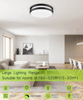 Energy Saving LED Flush Mount Ceiling Light 13 Inch 40W 4000 Lumen Dimmable Kitchen Fixture in modern living room