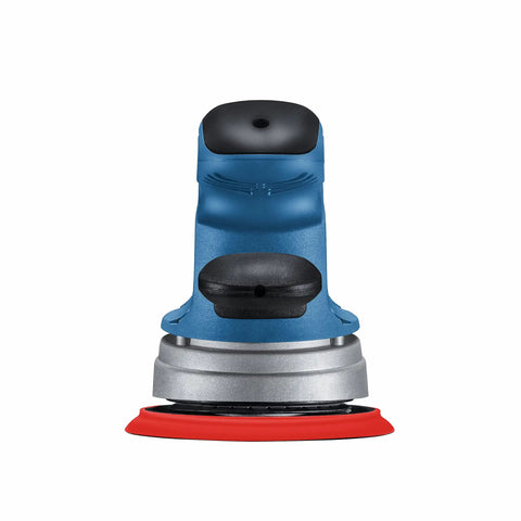 Front view of the GEX33-6N 6 Inch Multi-Hole Random Orbit Sander And Polisher with flexible pad and rotating orbital action.