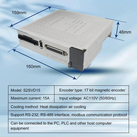 600W 110V Servo Motor With Driver No Brake 5 Pole 2500 Rpm Peak 3000 Rpm 1.91 Newton Meters Rated Torque 5.73 Newton Meters Max Torque IP65 Encoder Resolution 10000 Ppr Ideal For CNC Machines And Automation Projects. 17-bit driver with 160mm x 159mm x 46mm dimensions