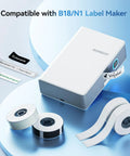 Thermal Transfer Label Roll 0.55 By 3.35 Inches For N1 B18 Label Printer Workhorse PET Labels Waterproof Oil Proof Tear Resistant Built For Easy Office And Warehouse Organization Of Folders Files And Tags 80 Tapes Per Roll with B18/N1 label maker and rolls