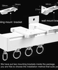 Heavy Duty Ceiling Mounted Curtain Track System For Drapes And Room Dividers Sliding Rail For Living Room White 4.5m Commercial Grade Aluminum Alloy Rust Resistant Smooth Operation And Easy Installation, ceiling and wall brackets