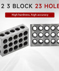 1 X 2 X 3 Inch Hardened Steel Machinist Blocks Matched Pair With 23 Holes Precision Ground On All Sides For Accurate Squareness on display