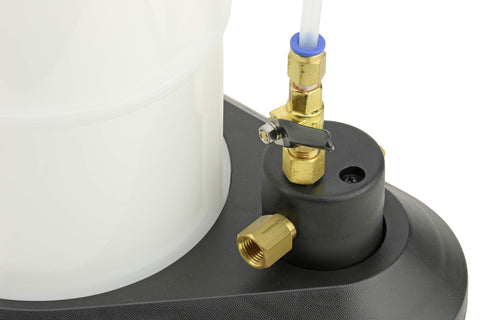Close-up of Venturi Vacuum Pump Fluid Evacuator For Oil Brake Fluid Transmission Fluid Coolant Extraction, Pneumatic 2.3 Gallon Capacity