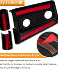 Door hinge cover trim set for Jeep Wrangler JK/JKU, 8-piece black exterior kit with adhesive backing