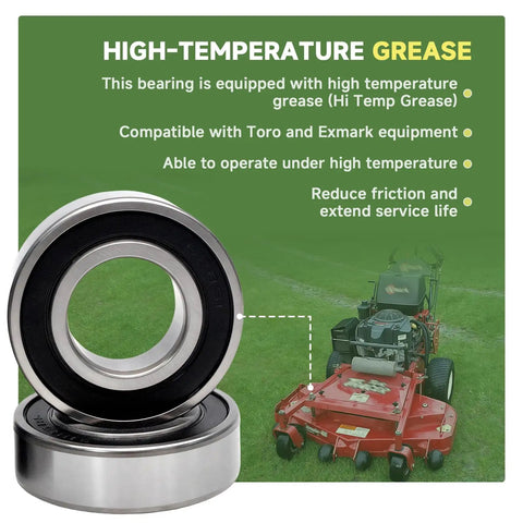 Heavy Hitter Six Pack Of 116 0720 Replacement Spindle Bearings For Riding Lawn Mowers High-temperature bearing for Toro and Exmark.