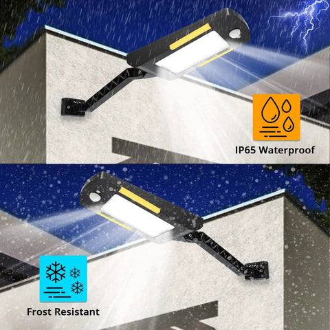 Wireless Outdoor Solar Flood Lights With Motion Sensor Two Pack No Wires Needed for Easy Setup and Security, 48 LED Waterproof