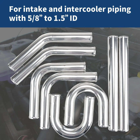 Bead Roller Tool For Tube Beading On Intake And Intercooler Piping Above 5/8 Inch ID in use with aluminum piping.
