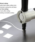 Durable Alloy 360 Degree Double Head Sheet Metal Nibbler Drill Attachment Featuring Burr-Free Cutting for precise cutting on metal surface.