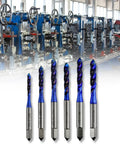 Grab This 6 Piece Tap Drill Bits Set For Metal Thread Repair Kits Featuring High Speed Steel Perforated Spirals And Metric Composite Taps That Are Super Durable, Sharp, And Built To Fix Damaged Threads Fast Without The Hassle. 6 HSS metric tap bits