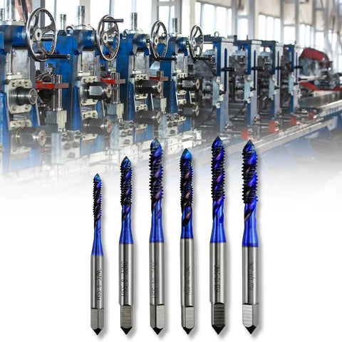 Grab This 6 Piece Tap Drill Bits Set For Metal Thread Repair Kits Featuring High Speed Steel Perforated Spirals And Metric Composite Taps That Are Super Durable, Sharp, And Built To Fix Damaged Threads Fast Without The Hassle. 6 HSS metric tap bits