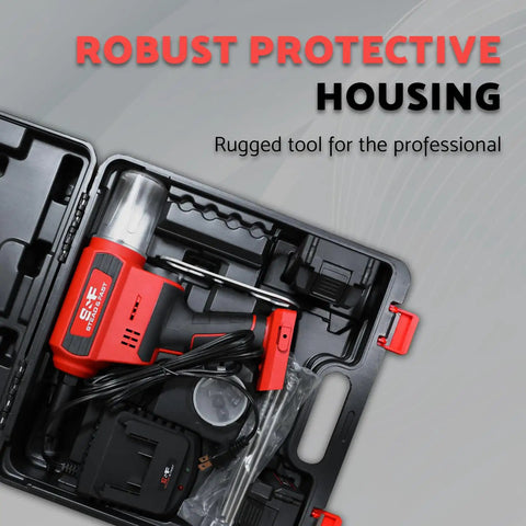 Brushless Cordless Rivet Gun Kit 1 Eighth Inch To 1 Quarter Inch Heavy Duty Pro Grade in protective case with accessories