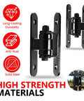 2 Pack Beefy Heavy Duty Outdoor Gate Hinges With Sealed Bearings Bolt On Design For Large Heavy Driveway Gates Adjustable Yoke Pivot For A Perfect Fit Supports Up To 1100 Lbs Type C, solid steel