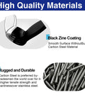 Close-up of zinc-plated black finish butterfly fasteners, highlighting smooth carbon steel surface for 50 Piece M6 M8 M10 Wing Nuts Assortment Kit.