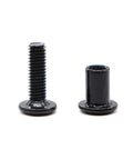 Premium M6 X 15mm Black Hex Socket Cap Bolts And Nut Hardware Kit With Four Millimeter Allen Wrench for furniture assembly showing bolt and nut.