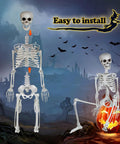 3 Foot Full Body Halloween Skeleton Decoration For Party And Haunted House in spooky graveyard, easy to install, plastic prop