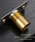 Super Duper Solid Brass Door Ball Catch Set 4 Pack Adjustable Spring Closet Latch with visible adjustable brass ball latch.