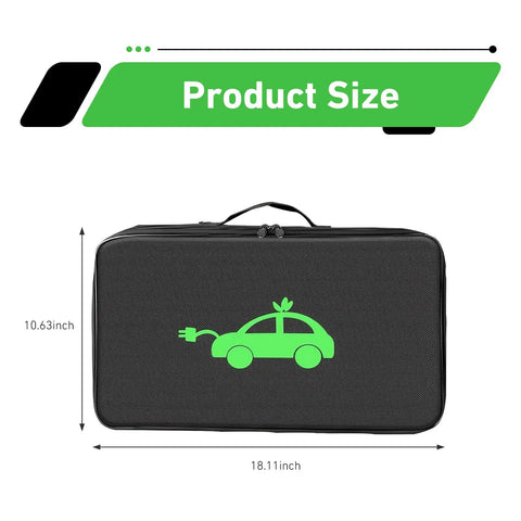 Keep Your Ride Tight And Dry With This Heavy Duty Waterproof Ev Charging Cable Storage Bag And Portable Cord Organizer, 18.11x10.63 inches.