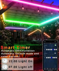 Outdoor LED Strip Lights Waterproof 100 Ft 6 Rolls Of 16Ft 4In IP65 Ultra Long RGB 5050 on pergola with app control