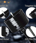 DECKRKAT 2-1/2-in black concrete hole saw kit with SDS Plus shank, tungsten teeth, thickened alloy, center bits