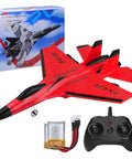 Super Easy To Fly 2CH RC Airplane With 2.4GHz Remote Control RTF Dope Jet Style SU35 FX620 shown with remote and packaging