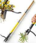 Stand Up Weed Puller With Slide Release Ejection For Clean No Touch Weeding In Lawn And Garden Reinforced Steel Weeder