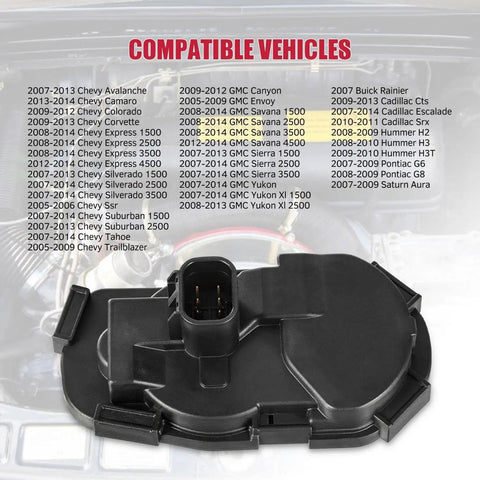 Throttle Position Sensor TPS 19259452 TPS4270 TH445 Fits Chevy Silverado Suburban Tahoe Express Trailblazer Avalanche GMC Envoy Yukon Sierra Savana Buick Cadillac black plastic sensor with connector