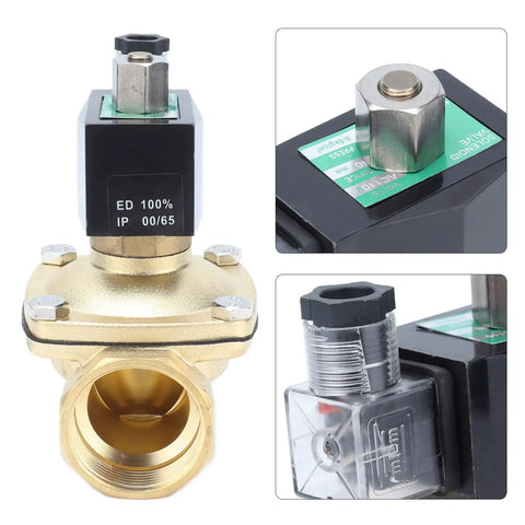 Top Shelf Brass Solenoid Valve Normally Open With Direct Acting Diaphragm And Smooth One Piece Build For Heavy Duty Automation And Compact AC 12 Volt Fluid Control That Gets The Job Done Right No Hassle Setup