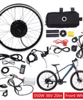 20 Inch Electric Bike Conversion Kit Front Wheel Hub Motor 36V 350W with accessories and tools displayed