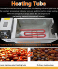 Heavy Duty Commercial Digital Coffee Bean And Nut Roaster Machine With Slick Temperature Controls and Smooth Rotating Drum heating tube image.