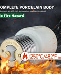 Porcelain Mogul Socket Extender For E39 Base Lighting 10 Pack Extends Bulb Length Two Point Three Six Inches And Supports LED Fluorescent Incandescent Bulbs Up To 1500W 600V Lamp Holder Adapter