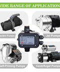 IP65 Automatic Water Pump Controller with Pressure Switch for garden, jet, self-priming, and centrifugal pump types