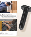 Barrel Nuts And Flat Head Screws With Wrench M8 1 25 By 55 20 Pcs Galvanized Furniture Hardware Set For Chair Cabinet Bed Assembly Includes Connector Bolts And Binding Screws Easy Quick Install