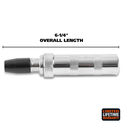 Impact Driver Kit With Four Drill Bits And Three Eighth Inch Drive Beefy Manual Impact Driver For Rusted Fasteners side view
