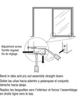 Adjustment guide for Adjustable Steel Sliding Door Roller Assembly With Ball Bearing Nylon Wheel for mirrored closet doors.