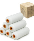Heavy Duty 4 Inch Foam Paint Roller Covers 576 Bulk Case with shedless design for smooth finish on cabinets.