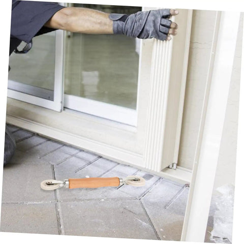 Screen Roller Tool With Bearing For Window Screen Repair, Lightweight And Comfortable Handle, Snappy Install, Mesh And Spline Compatibility, Multi Functional Repair Kit For Easy Fixes And Smooth Operation in use during door repair