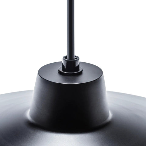 Industrial Warehouse Pendant Light With 5 Ft Adjustable Cord Matte Black Dimmable Hanging Lamp For Kitchen Island Bar Close-up