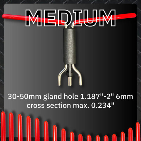 Medium twistor from the Six Piece Seal Twistor Tool Set With Two Sided Seal Pick And Surface Mount Handle in hydraulic use.