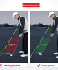 Pro Grade Golf Swing Trainer With Adjustable Angle Tool And Red Fiberglass Direction Rod For Swing Plane Correction Green