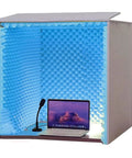 Next Level Portable Acoustic Vocal Booth Cover With Heavy Duty Sound Dampening Foam Desk Ready Mic Isolation Shield, 80cm cubed.