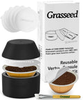 Reusable VertuoLine Capsule Kit for Nespresso Pods With 100 Aluminum Foil Seal Lids Refillable Coffee Pods for VertuoLine Easy To Fill Seal And Brew No Mess Budget Friendly Money Saving Solution displayed with components and packaging