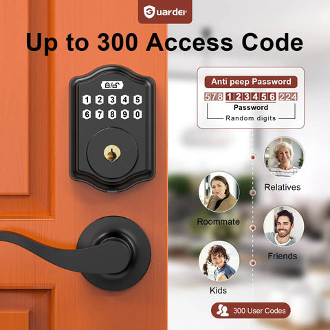 Smart Lock With Keypad Keyless Entry Smart Deadbolt Door Lock Easy Install Long Battery Life Tamper Alarm Home Security