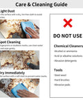 Care and cleaning guide for Silver Antique Acrylic Wall Panels Set.