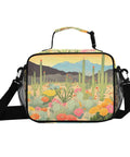 Desert Bloom Insulated Lunch Bag With Handles And Shoulder Strap For Camping And Travel Grab And Go Everyday Carry, floral design