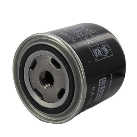 Heavy Duty Spin On Oil Filter For R9206 Air Compressors, showing metal construction and connection thread for easy installation.
